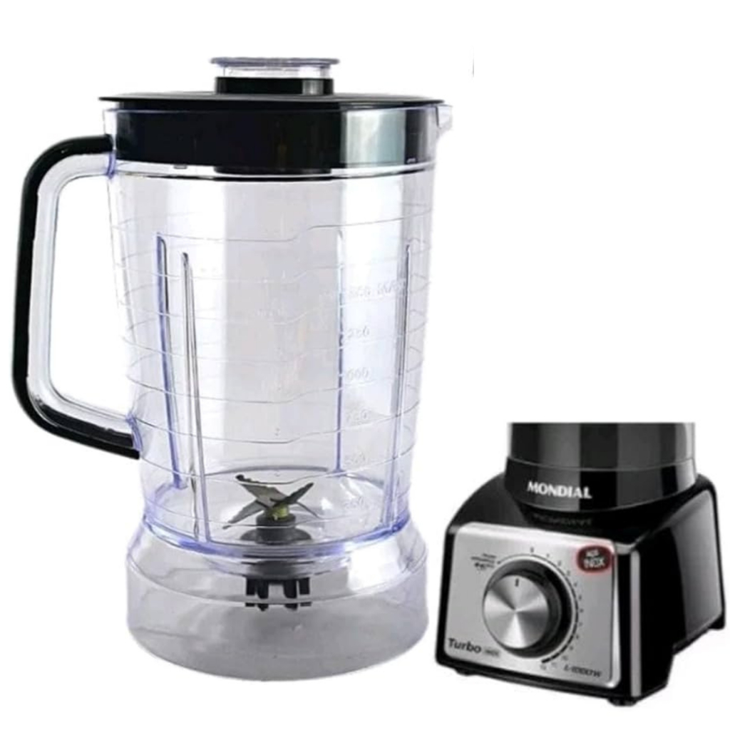 Copo De Liquidificador Compatível com Mondial L1000/l1200 Preto