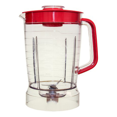 Copo Liquidificador Compatível com Philco Ph900 Vermelho Com 06 Laminas