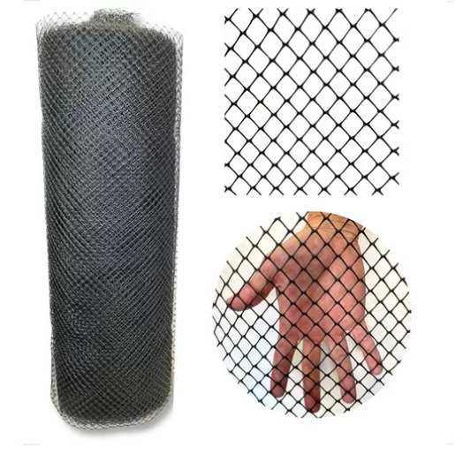 Tela Plastica Preta 1M ou 1,5M para Proteção - Multiuso - Tela de Proteção Gatos, Jardinagem, Passarinhos.