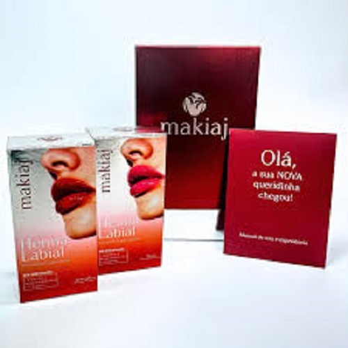 HENNA LABIAL NA COR ROSA E VERMELHA - MAKIAJ