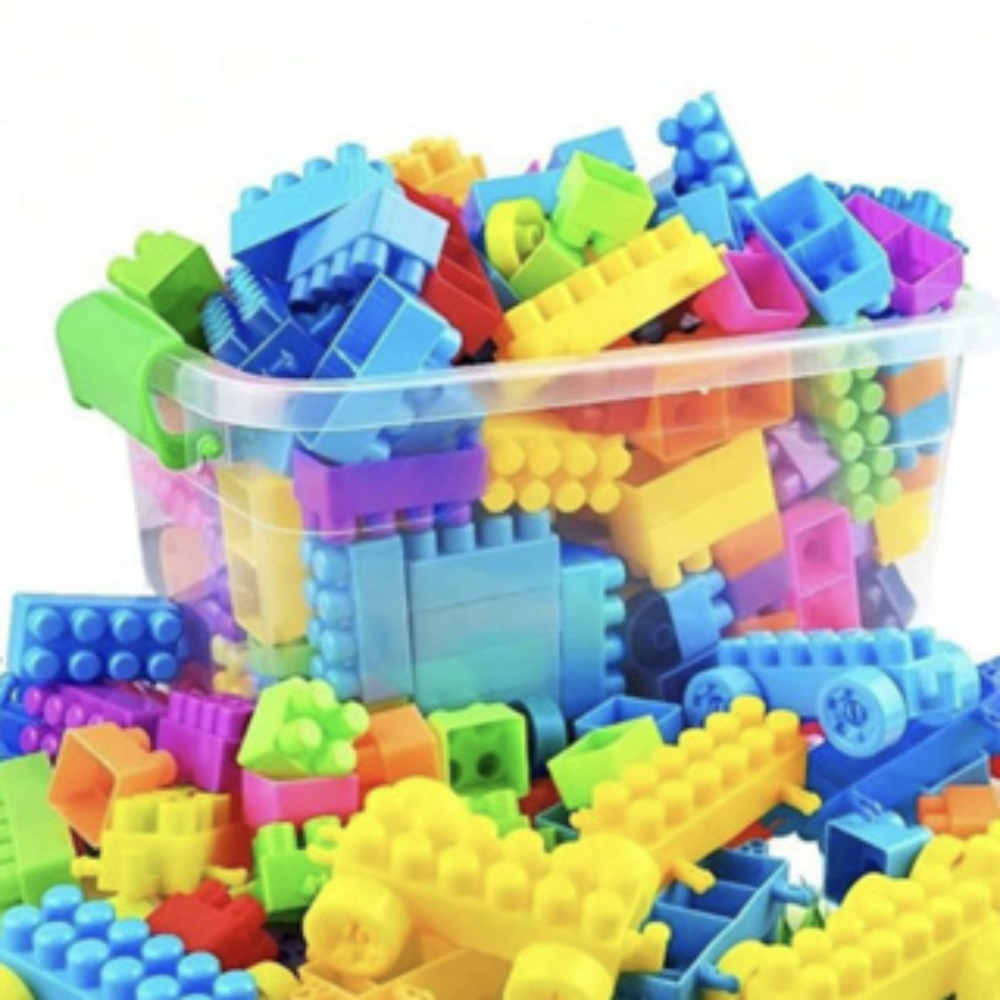 140 Blocos De Montar Super Coloridos Carrinho + Rodinhas - educacional