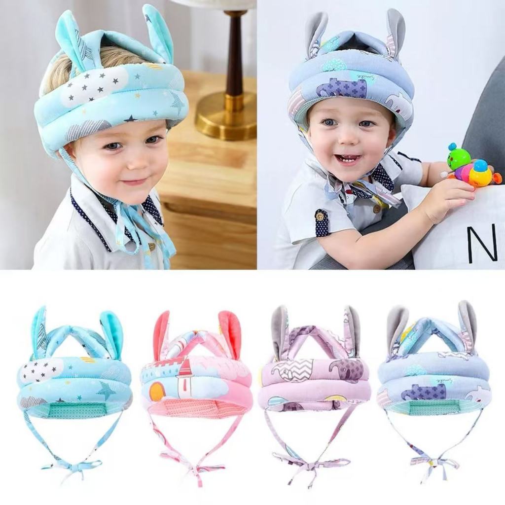 Capacete Bebê Protetor De Cabeça Ajustável Engatinhar Andar