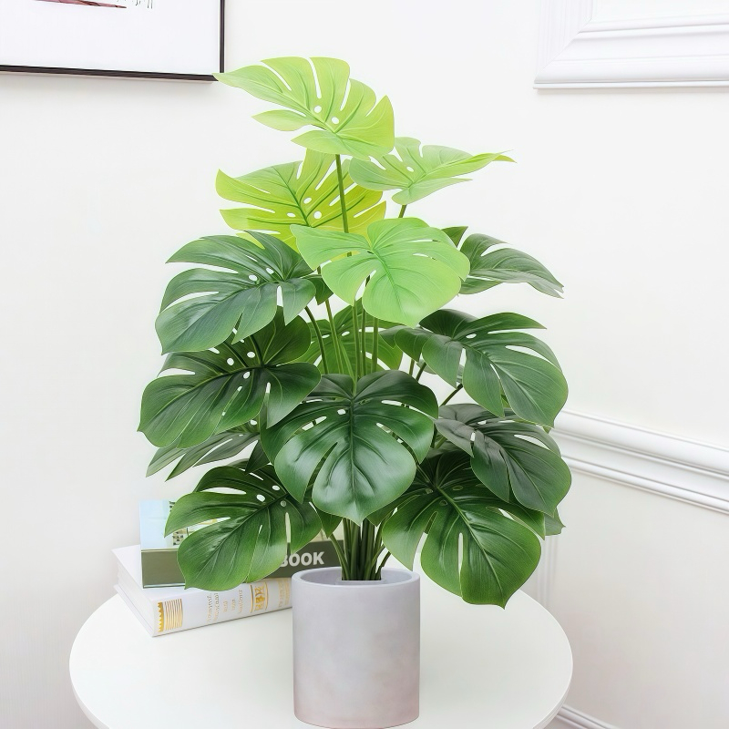 18 Folhas Costela De Adão Artificial Buquê 70 Cm