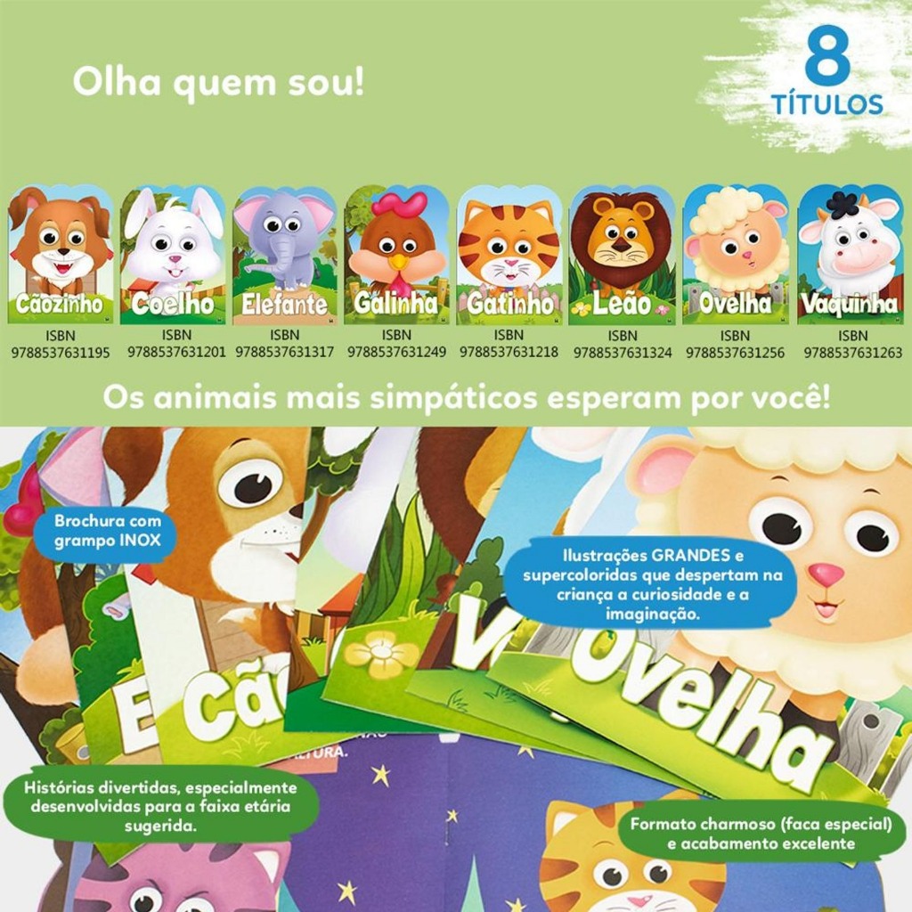 Coleção Olha Quem Sou - 8 Livrinhos de Historias Infantis