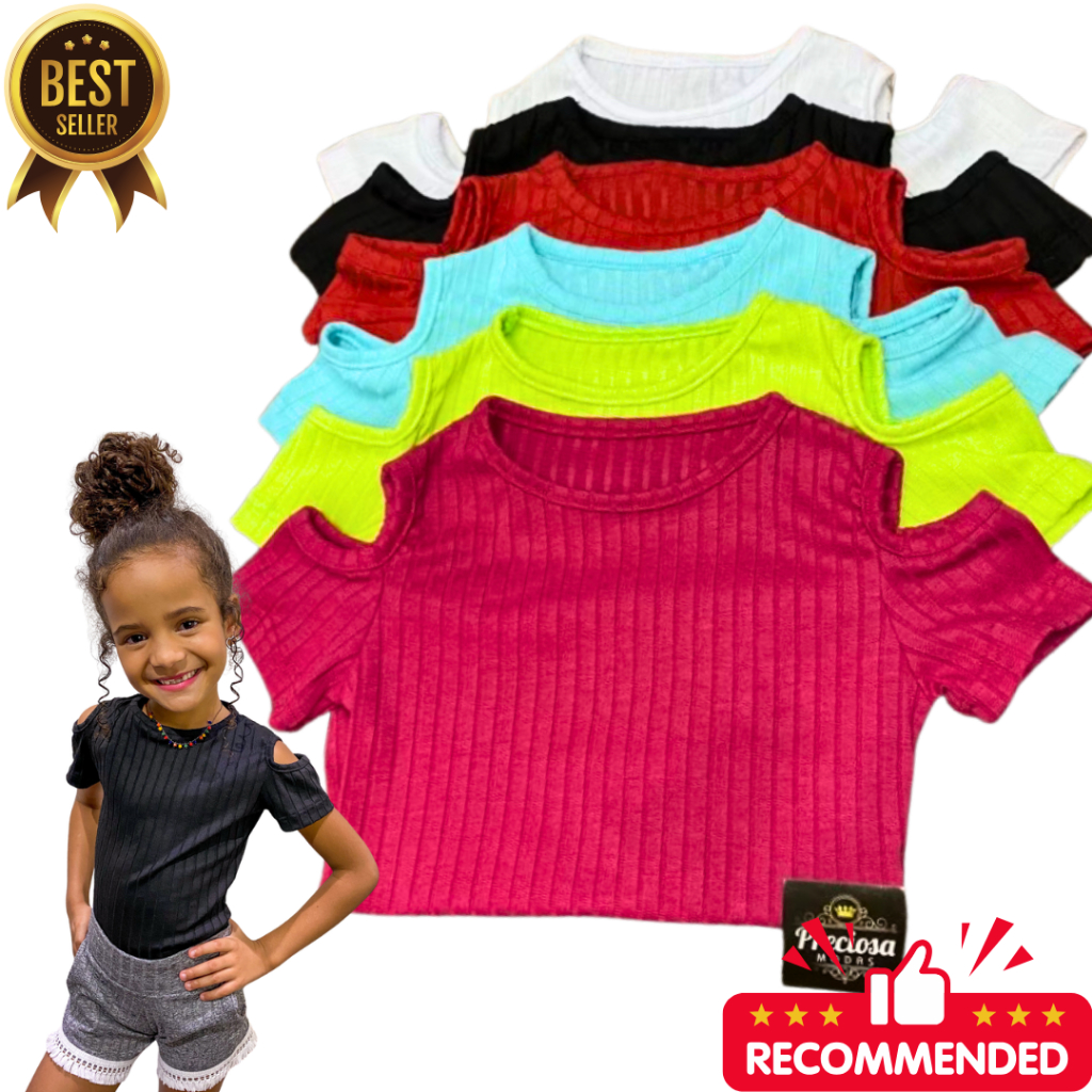 Blusa Infantil Feminina Blogueirinha Básica