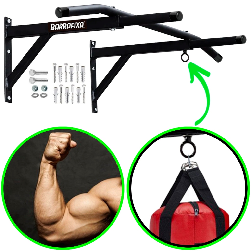 Barra Fixa Parede Crossfit Pull-up Chin-up Tríceps Paralelas