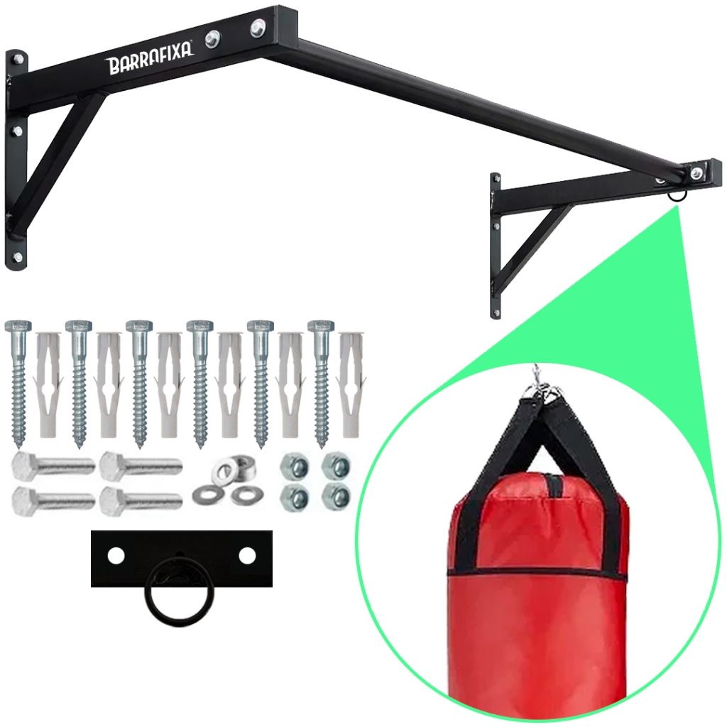 Barra Fixa De Parede Para Treinar Musculação Crossfit Pull-up Chin-up Modelo Externo e Interno