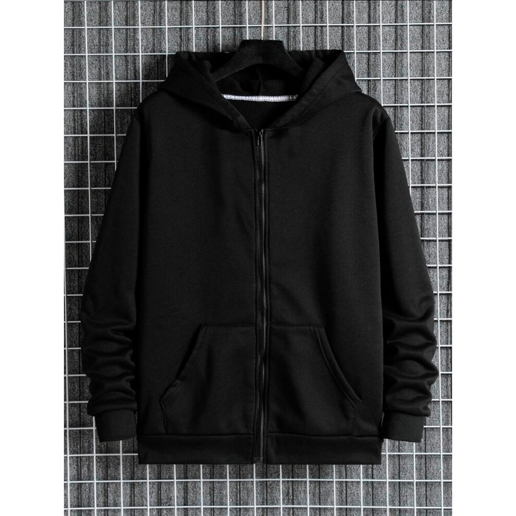 Blusa De Moletom Com Zíper Unissex Canguru Masculino Feminino Capuz e Bolsos Promoção