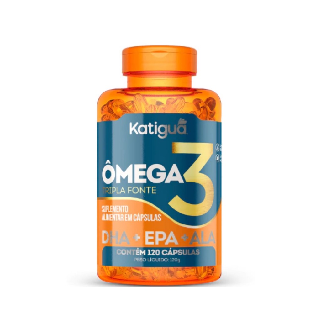 ÔMEGA 3 Tripla Fonte 1000mg 120 cápsulas Katiguá