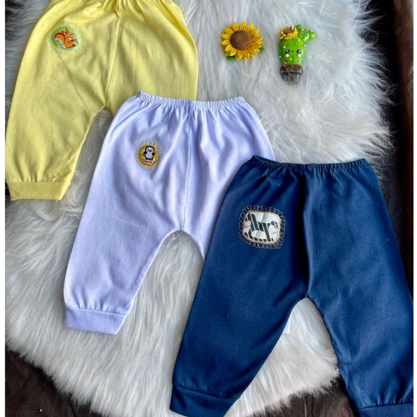 Mijão RN BB Calça Culote Menino Neném Recém Nascido Roupa de bebê KIT com 3