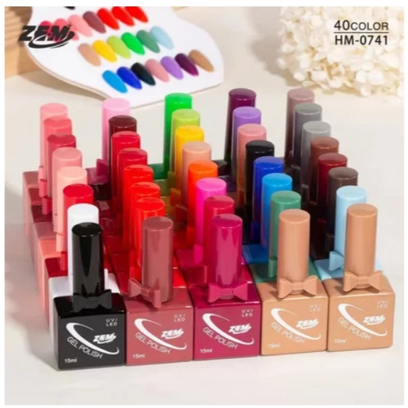 Esmalte Gel Com TRAÇO Led Uv Zem Nail Gel Soak Off Color Coat 15ml Uv/Led Novas Cores COM ANVISA