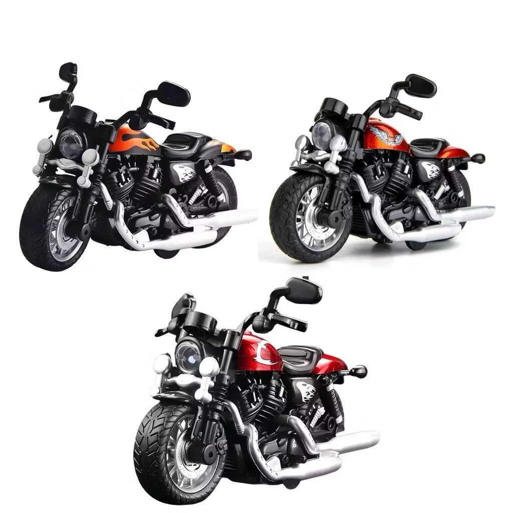 Moto Motocicleta Miniatura de Ferro de Brinquedo Crianças e Colecionadores Com Som, Luz e Fricção