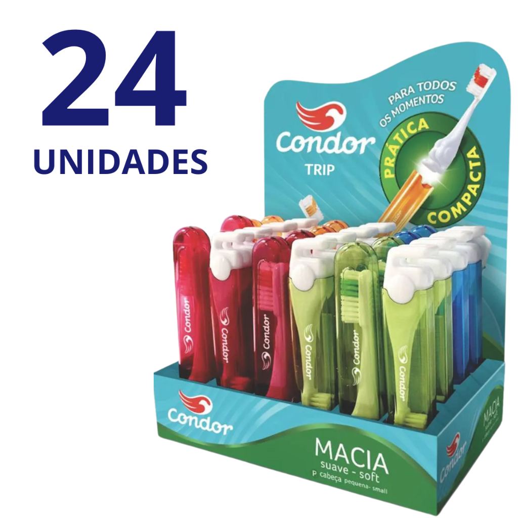 Kit Escovas de Dente Portátil p/ Viagens Dia a Dia Higiene Bucal c/ Protetor de Cerdas
