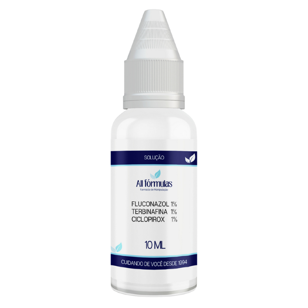 Solução 10 ML - Ciclopirox - Terbinafina - Fluconazol