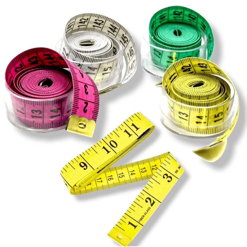 FITA MÉTRICA 1,50 CM + CAIXINHA ACRÍLICA -CORES VARIADAS