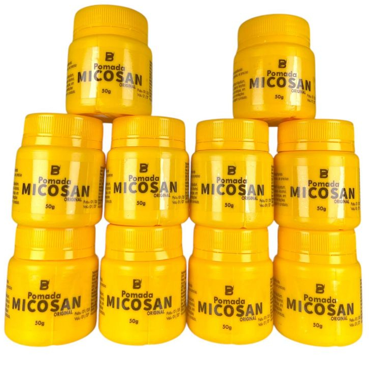 MICOSAN Pomada 10 Unidades 50g Cada Original  Baruc Cosméticos