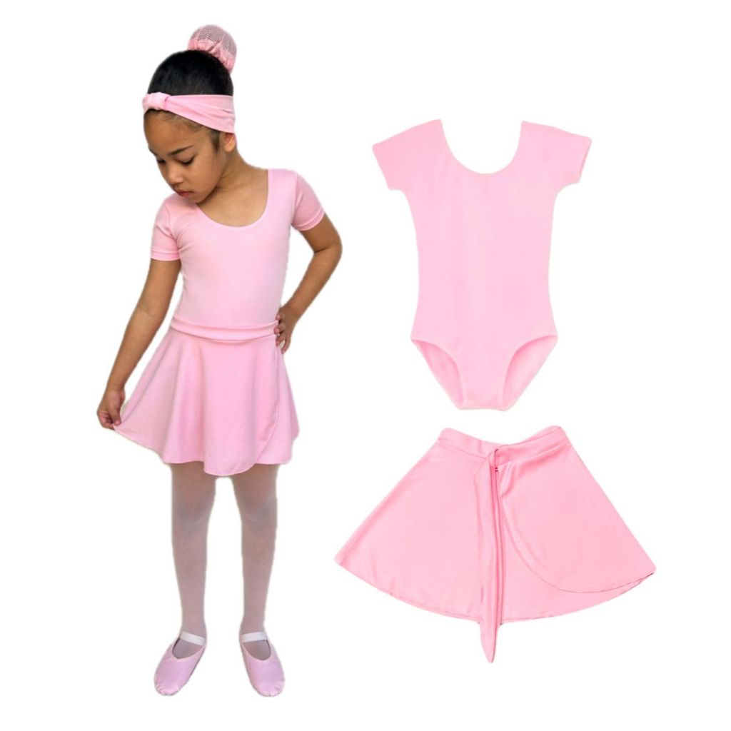 Kit Ballet 2 itens/ Collant Com Manga + Saia Transpassada *ENVIO IMEDIATO* 🚚