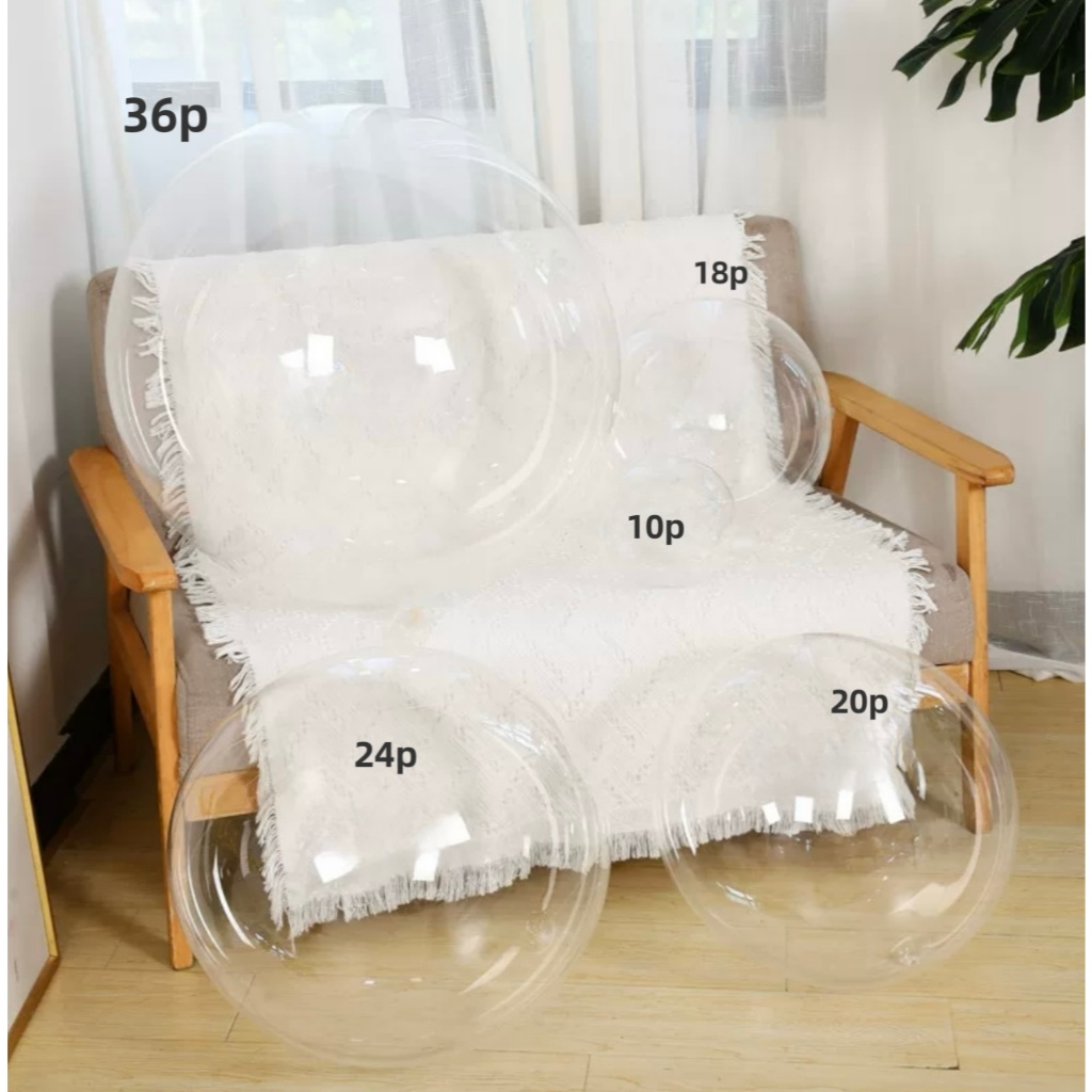 kit 10/20/30 Balão Bubble Bobo Cristal Transparente10 18 20 24 e 36" Polegadas Decoração Festa de Aniversário/casamento