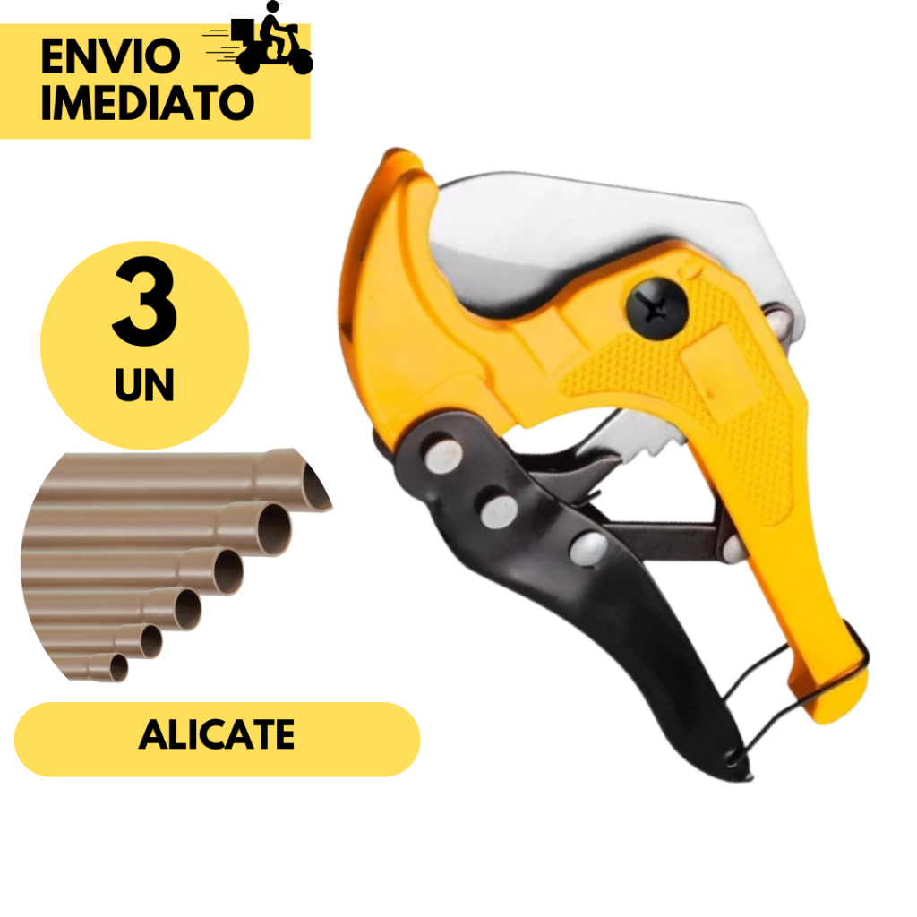 Alicate Cortador De Tubo Cano Pvc 42mm Alicate Rápido 42mm c/Trava Segurança Alicate Cortador de Tubo de Pvc com Trava.