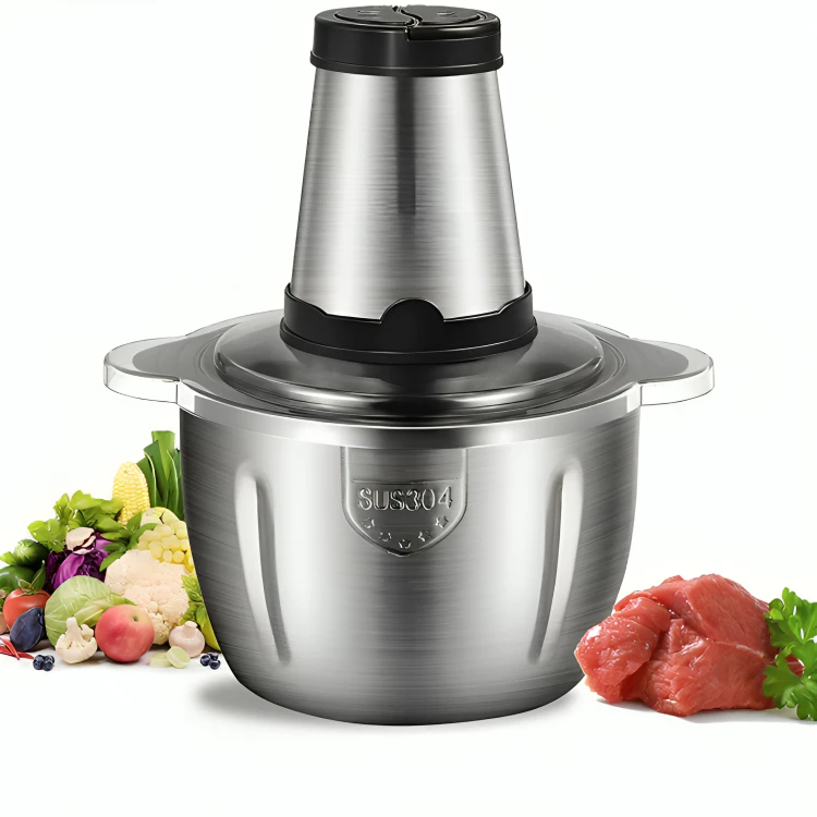 Picador De Alimentos Moedor De Carne Mixer Elétrica Processador Cozinha Casa Alho 110V E 220V