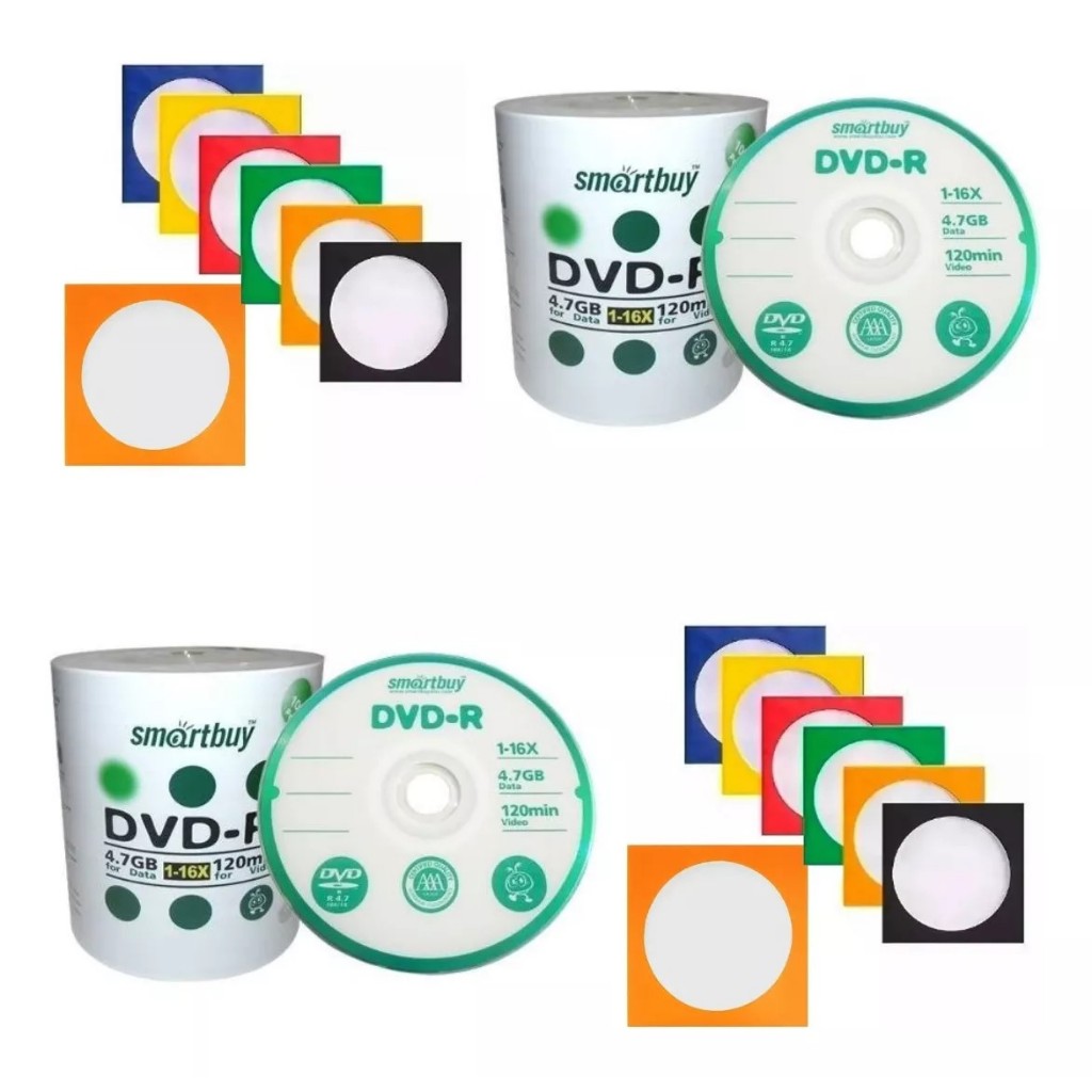 10 unidades de Mídia Virgem DVD-R Nos Envelopes Grava Jogo Ps2