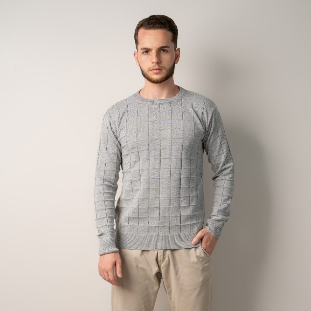Suéter Blusa Masculina Manga Longa Quadriculada Gola Redonda Qualidade Premium