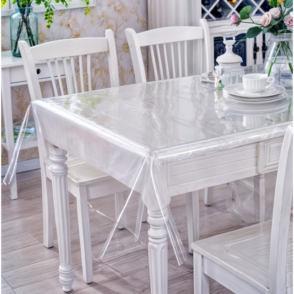 Toalha de Mesa de Plástico Térmica 4 6 8 e 10 Lugares Impermeável Quadrada