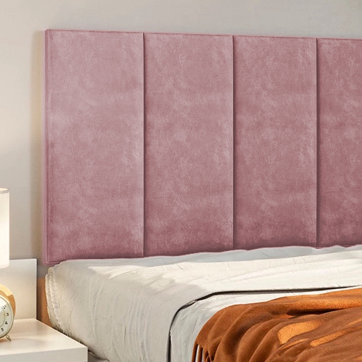 Cabeceira Modular Decorativa  Opções Cama Box Solteiro Casal Queen King - Auto Adesivo Super Confortável
