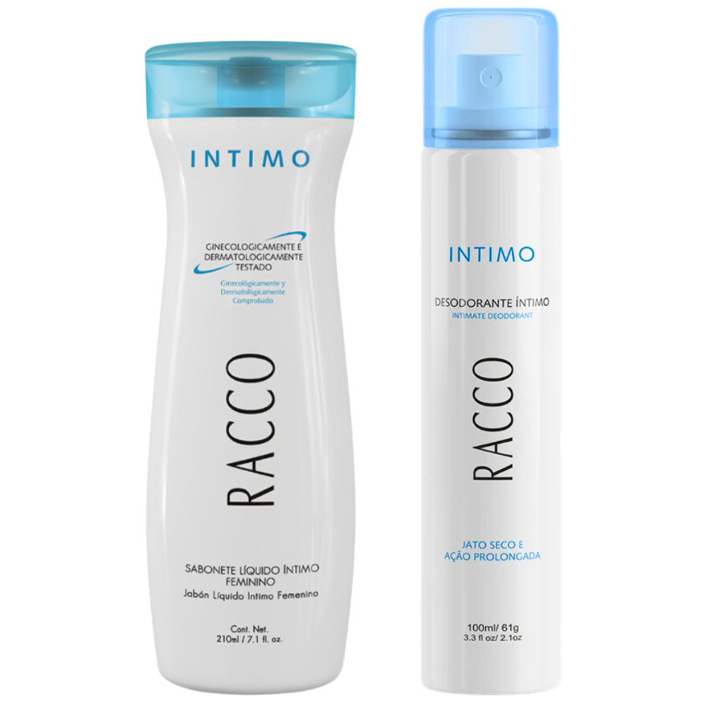 Kit Intimus Feminino Racco Sabonete E Desodorante Íntimo Liquido Jato Seco Original