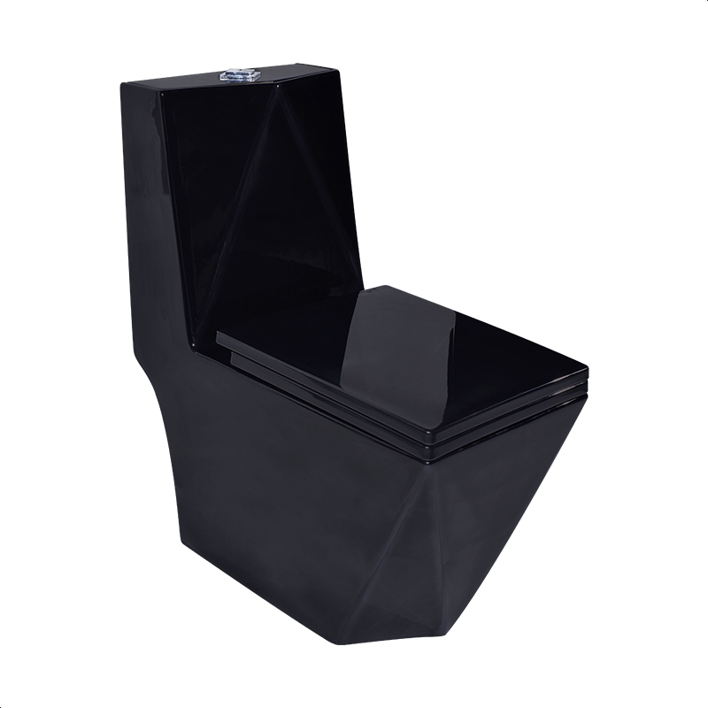 Vaso Sanitário Monobloco Preto Produzido em Cerâmica Modelo Diamante - Tubrax- VAB0020