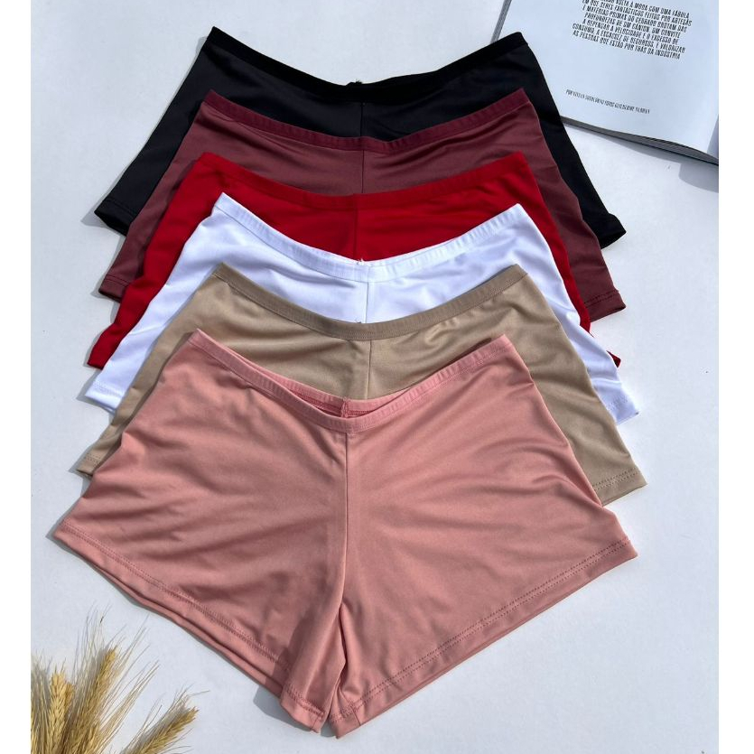 Kit Calcinha Shortinho Cueca Boxer Feminina Conforto Lingerie Moda Intima
