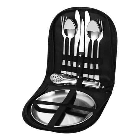 Kit 9 Talher Refeição Churrasco Mesa Posta Aço Inox C&e Luxo