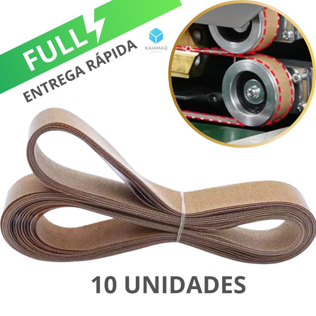 10 Cinta Fita Teflon 37,5 Seladora Automática Reposição Para Uso Industrial Sa1000/Sa900/Sa800