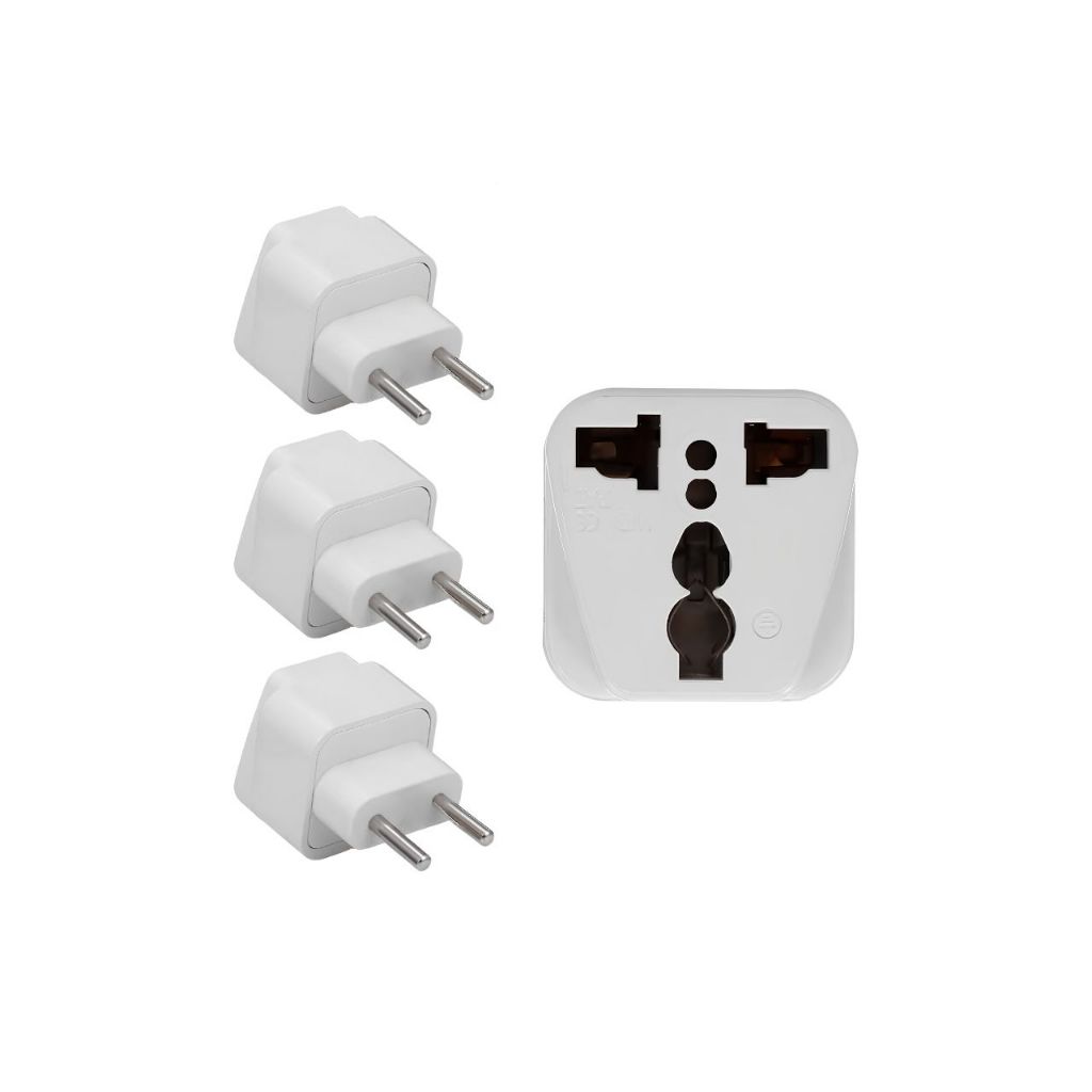 3 Uni Adaptador Tomada Universal Internacional Padrão Europeu Antichamas Compacto Seguro