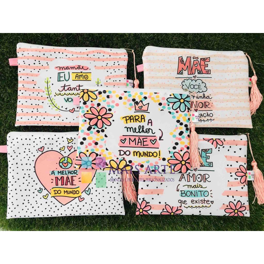 kit com 50 necessaires tema MÃE