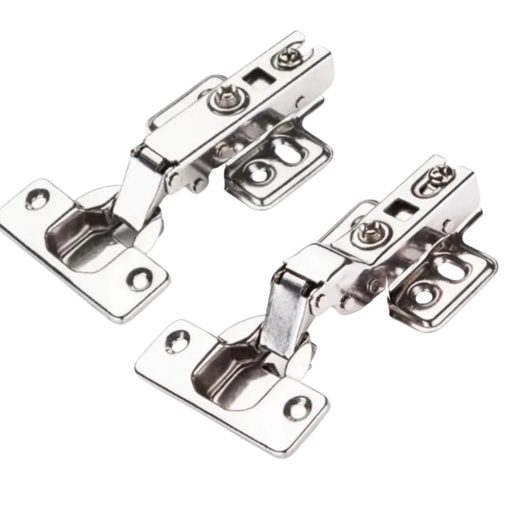 10 Dobradiça Pressão Comum  35mm Reta e Curva Para Porta Armário Guarda Roupa Móveis