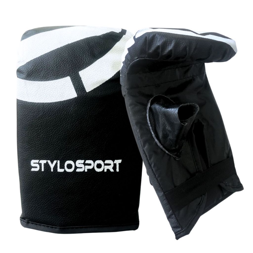 LUVA BATE SACO STYLO PRETO BATER EM SACO DE BOXE