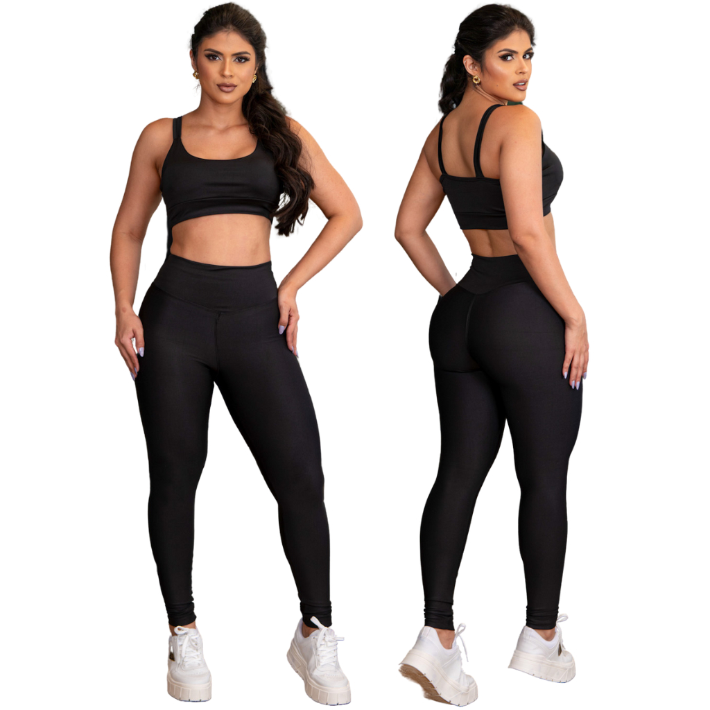 Conjunto de calça feminino Básica fitness Conjunto de Corrida tradicional para Academia e Crossfit