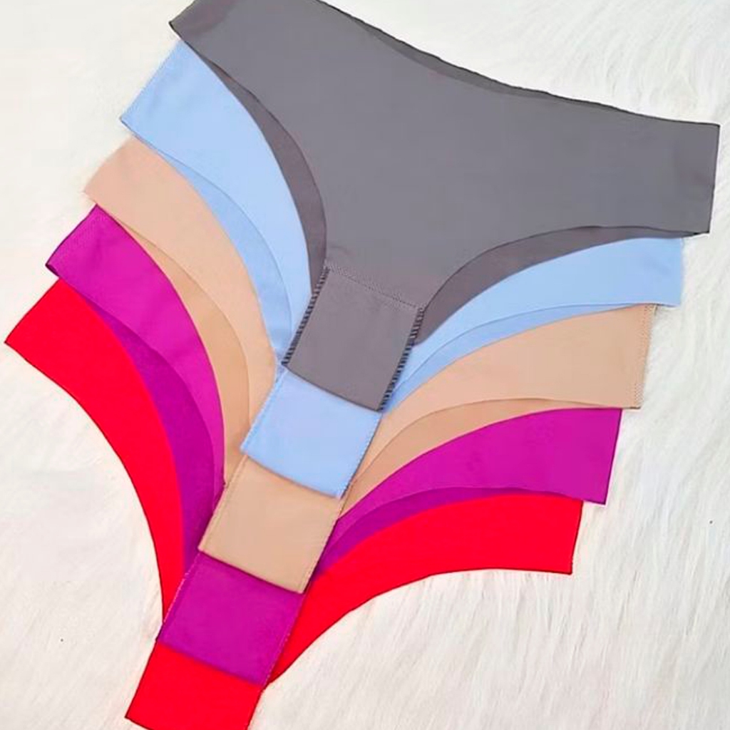 KIT 7 ou 10 Calcinhas Sem Costura Tanga Laser Invisível Não Marca Intima Lingerie Conforto Fitness