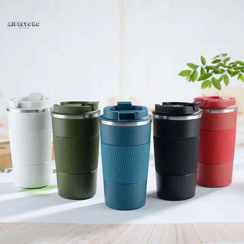 Caneca Copo Térmico com Tampa  Aço Inox Quente E Frio 500ML—1469/NEW