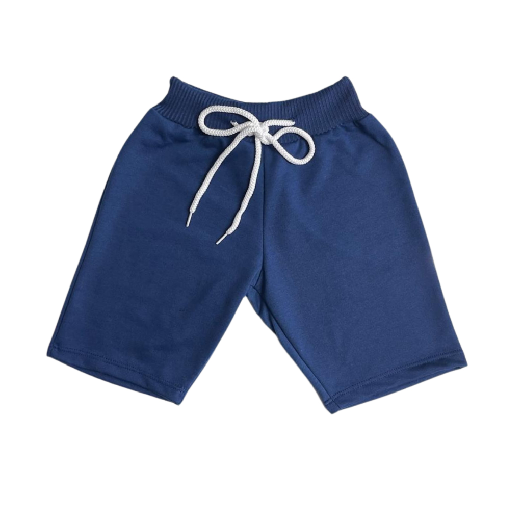 Bermuda Infantil Sem Estampa Lisa Short Menino Moletom Moletinho