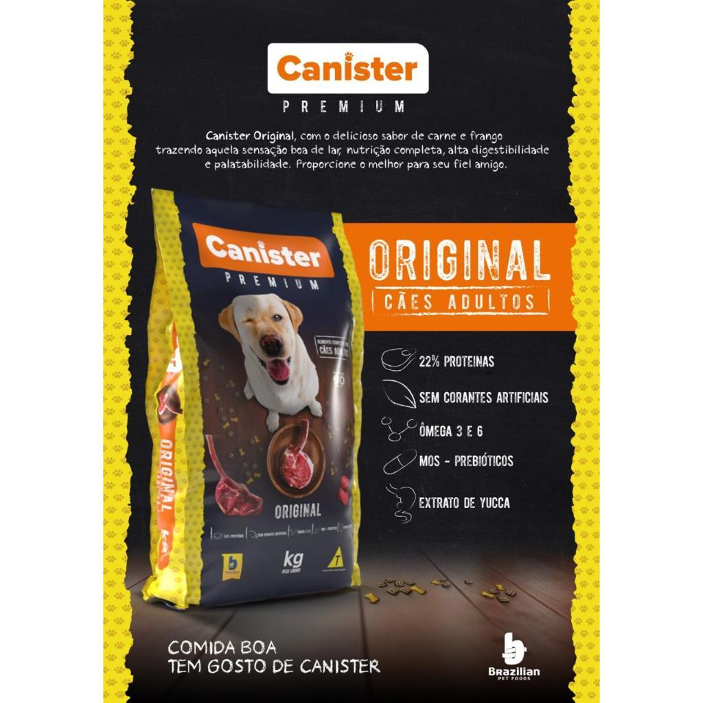 Ração Para Cachorro Canister 22% PROTEÍNA - Premium Adulto 15kg - Brazilian Pet