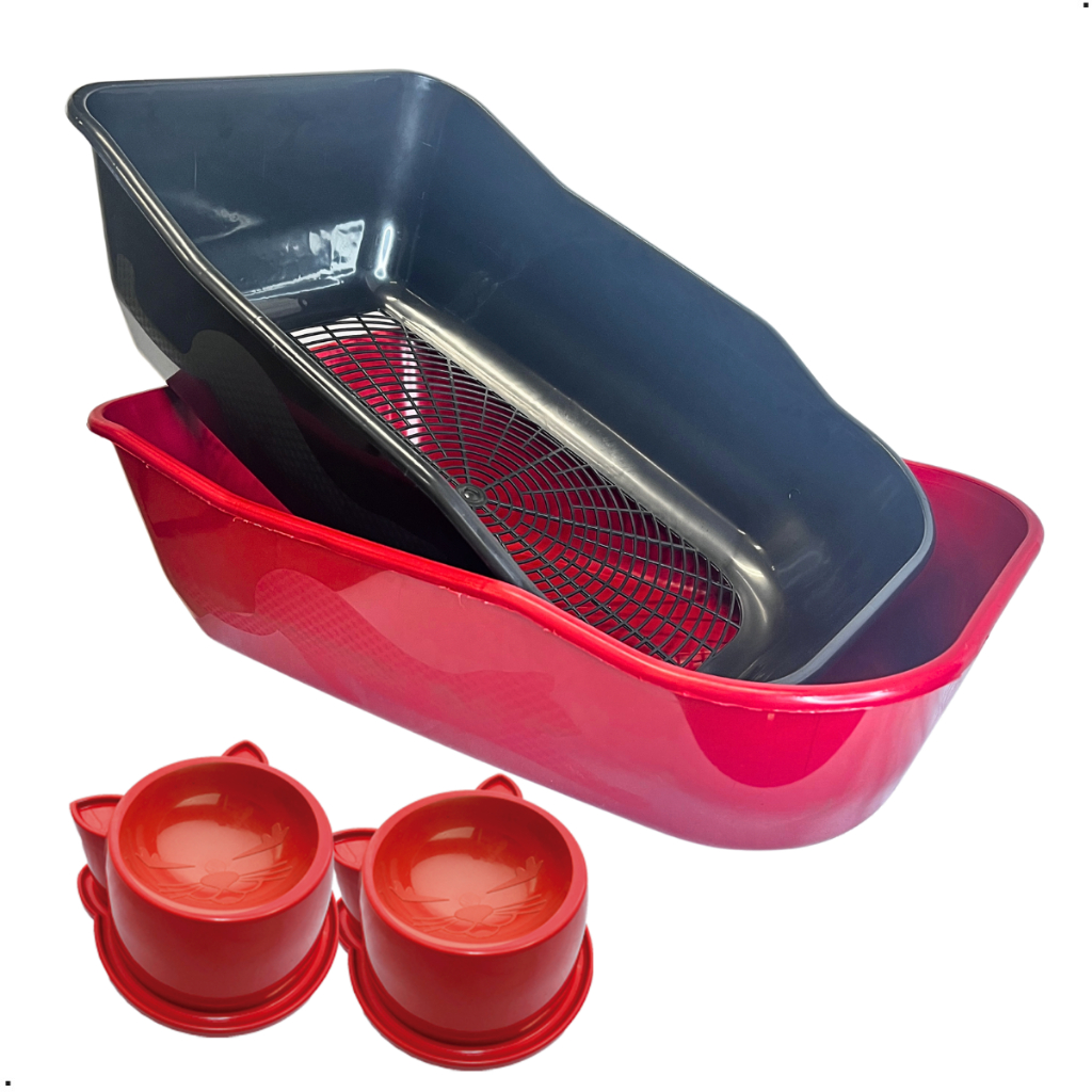Caixa de Areia Furbox Pop Pet Peneira Banheiro Gato Grande Bandeja Sanitário Inteligente Durapets
