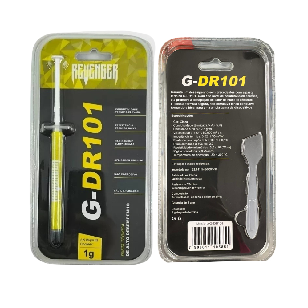 Pasta Térmica Prata Alta Performance G-DR101 1g Original Processador CPU Placa Vídeo PS4 PS5 XBOX PC