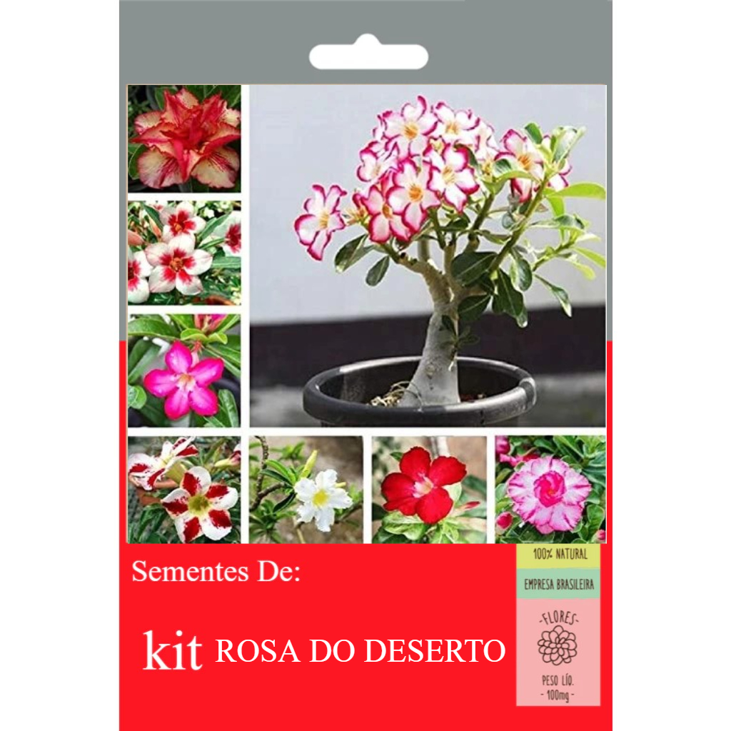100 Tipos Rosa do Deserto Raras Triplas/ Dobradas Sortidas