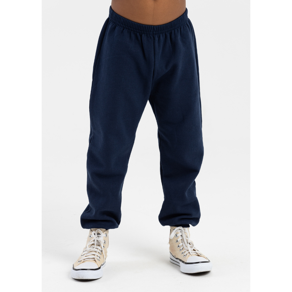 Calça Moletom Peluciada Infantil Unissex Azul Marinho