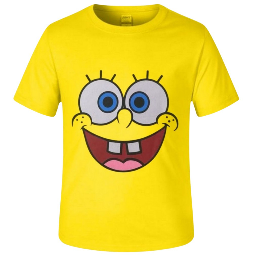 Camiseta Infantil 100% Algodão Bob Esponja Juvenil Menina Menino Manga Curta
