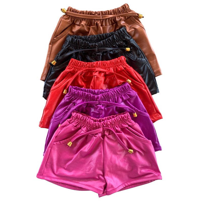 SHORT INFANTIL MENINA BRILHO CIRRE LUXOMODA INFANTIL SHORTS DO 2 AO 12