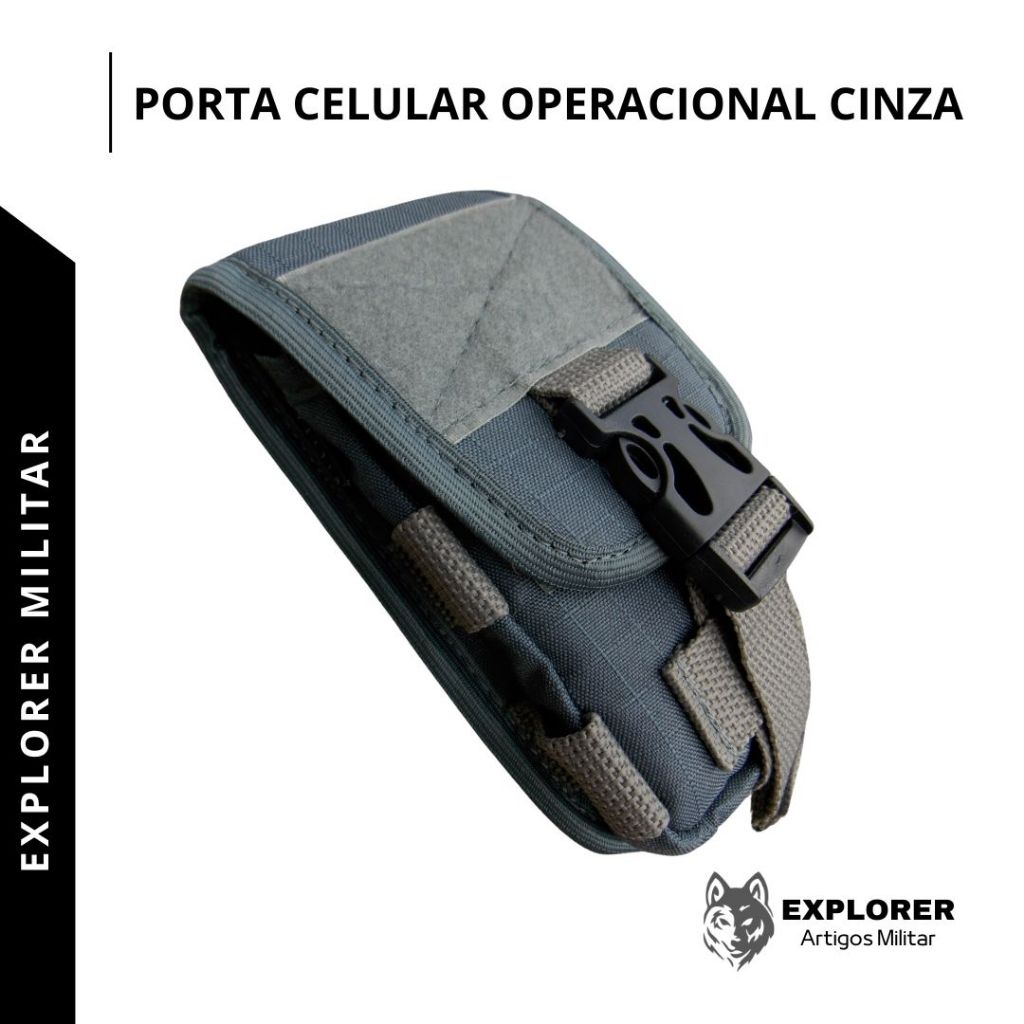 PORTA CELULAR OPERACIONAL COR CINZA