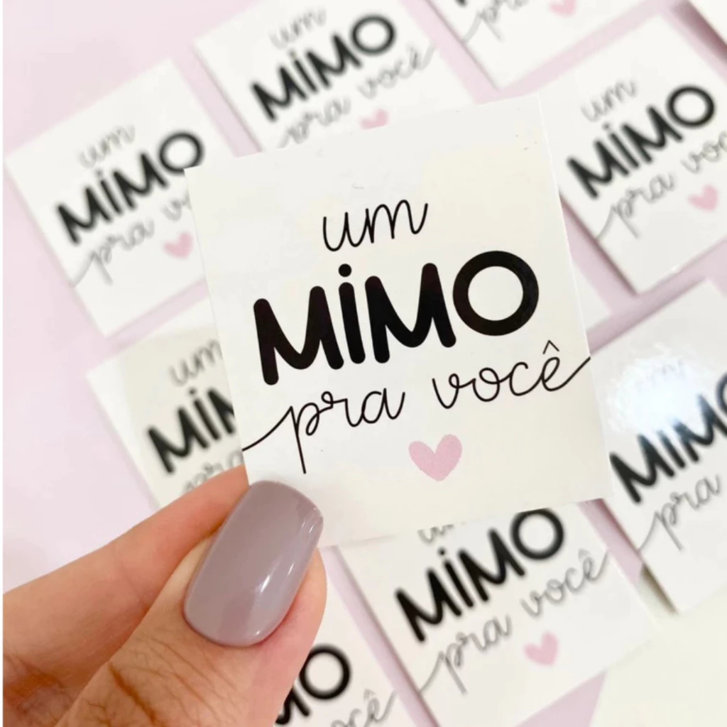 40 - 240 Unidades Mini Cartão Agradecimento para seu cliente Frase Um Mimo para você 4x5cm